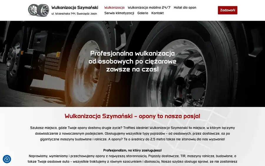 Screenshot of Wulkanizacja Szymański